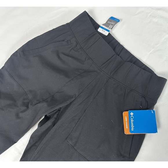NWT Columbia Women's Medium Omni-Shade Straight Leg Active Fit Pants Black - Picture 1 of 12
